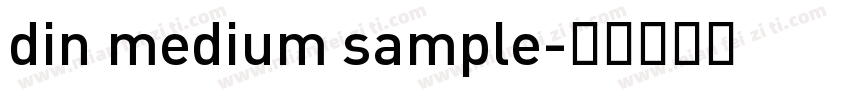 din medium sample字体转换